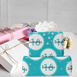 Papel De Presente Diamantes verde-lacrimogêneo de 16 anos