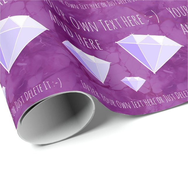 Papel De Presente Diamond Gemstones Jewelry Gift (Ponta do rolo)