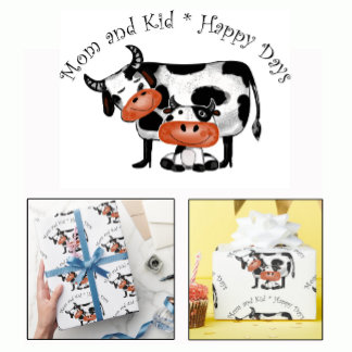 Papel De Presente Dias Felizes de Mãe e Filho