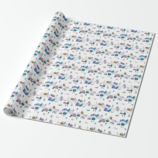 Papel De Presente Dias feriados nos Alpes de inverno: pessoas ativas