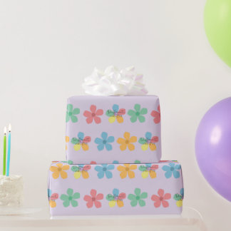 Papel De Presente Diferente Não Menos Design Floral Sem Costura Auti