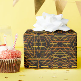 Papel De Presente Diga Queijo E Macarrão Queijo Laranja Em Preto Art