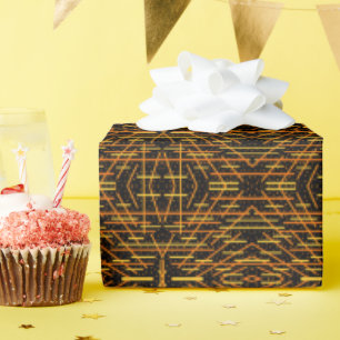 Papel De Presente Diga Queijo E Macarrão Queijo Laranja Em Preto Art