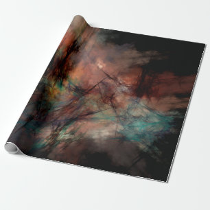 Papel De Presente digital fractal abstrato