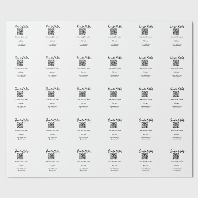 Papel De Presente Digitalize para encomendar digitalizar código QR a (Aberto)