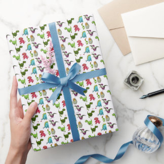 Papel De Presente Dino