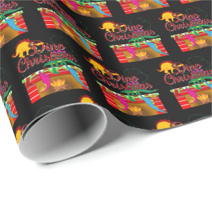 Papel De Presente Dino Christmas - Dinossaur Stockings