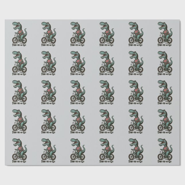 Papel De Presente Dino em Movimento (Aberto)