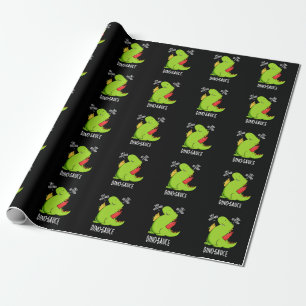 Papel De Presente Dino-Molho Piada de Dinossauro Divertida Fundo Esc