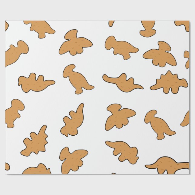 Papel De Presente Dino Nuggets Pattern (Aberto)
