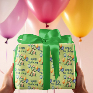 Papel De Presente Dinossaur Birthday