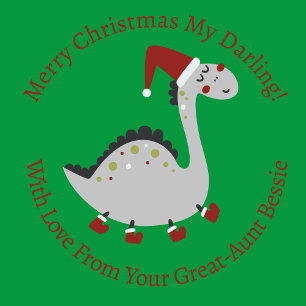 Papel De Presente Dinossauro De Natal Bastante Personalizado Em Bota
