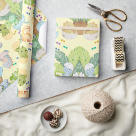 Papel De Presente Dinossauro Pequenino Fofo