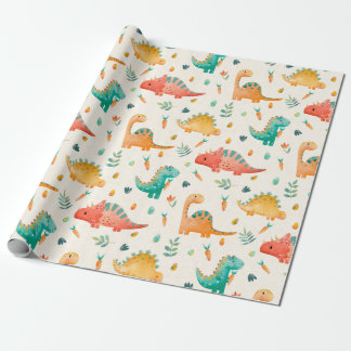 Papel De Presente Dinossauro primavera