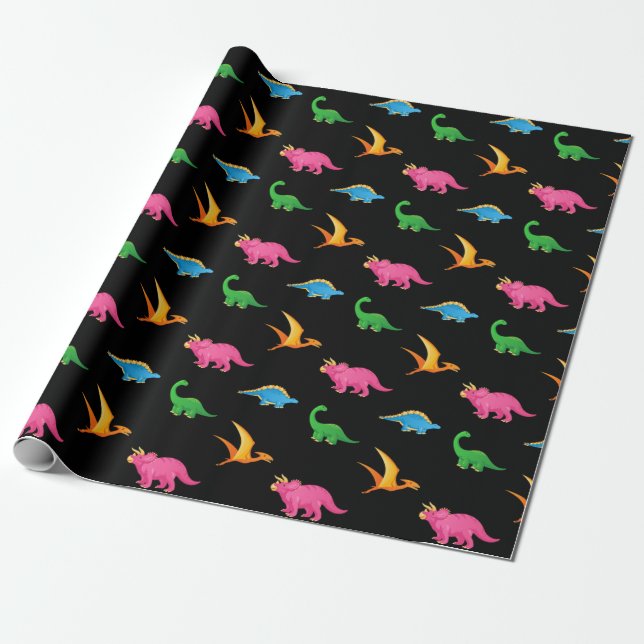 PAPEL DE PRESENTE DINOSSAUROS (Desenrolado)