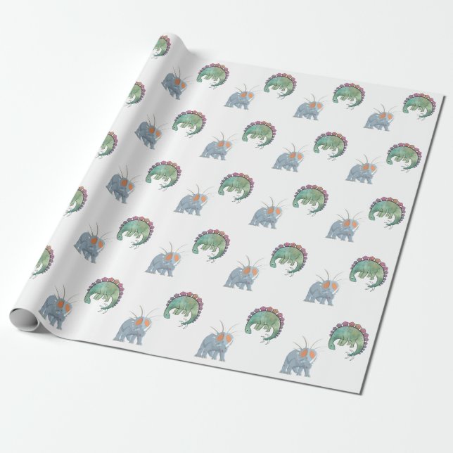 Papel De Presente Dinossauros (Desenrolado)