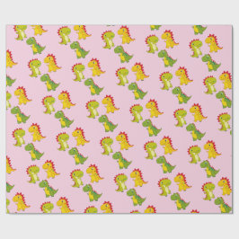 Papel De Presente Dinossauros Cachorros, padrão uniforme