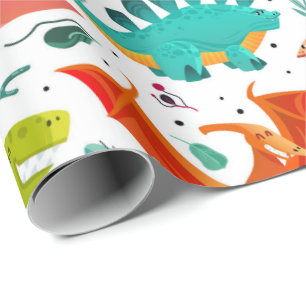 Papel De Presente Dinossauros para Crianças