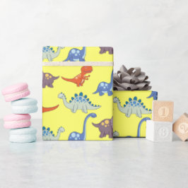 Papel De Presente Dinossauros Rock on Lemon Wrappaper
