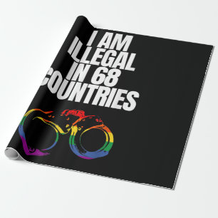Papel De Presente Direitos LGBTQ - Sou Ilegal Em 68 Países - LGBT