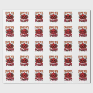 Papel De Presente Direto da Cidade de Halloween Fantasmas de Abóbora