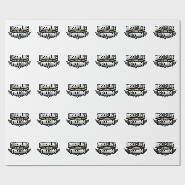 Papel De Presente Discipline Equals Freedom – Motivational Design  (Aberto)