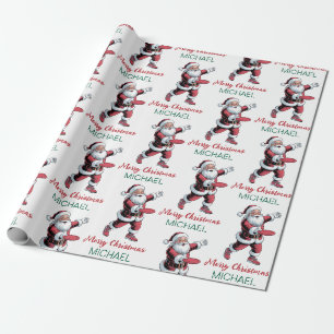 Papel De Presente Disco de Natal Personalizado de Golfe Disc Santa C