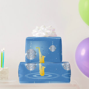 Papel De Presente Disco Jazz Saxofone Espelhos Espelhos Espelhos