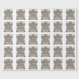 Papel De Presente Disfarçado como um Adulto Responsável Halloween Ve