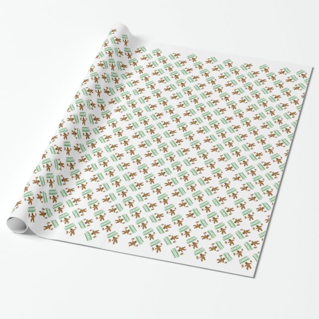 Papel De Presente Disguise do Homem de Pão Gingerido (Desenrolado)