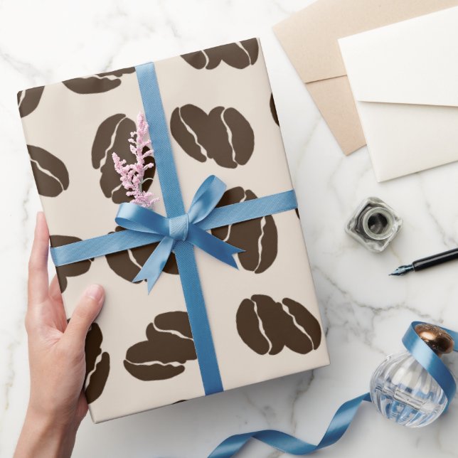 Papel De Presente Dispersão de Grão de Café Jumbo (Presentear)