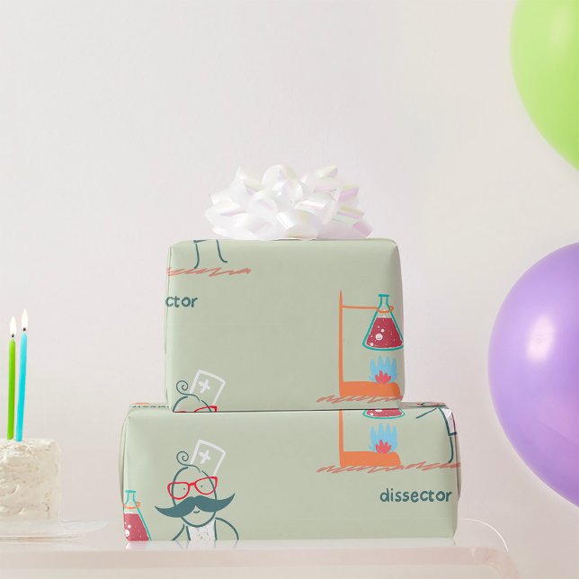 Papel De Presente Dissecar o papel de enrolamento do cientista (Criador carregado)