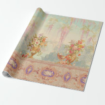 Dissociação Floral Elegante Cor-de-Rosa Verde Past