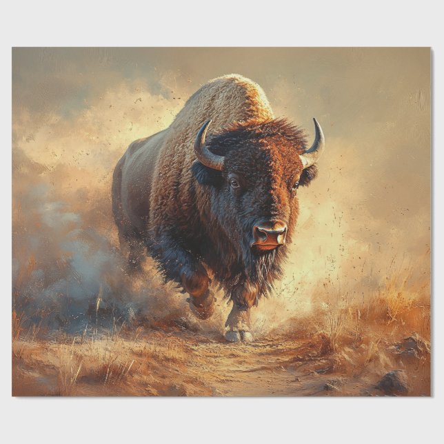 Papel De Presente Dissociação Wild West Bison (Aberto)