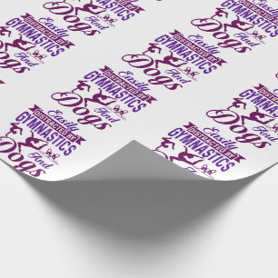 Papel De Presente Distraído facilmente por ginástica e cães