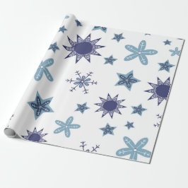 Papel De Presente Ditsy Snowflake pattern backgrounds textures