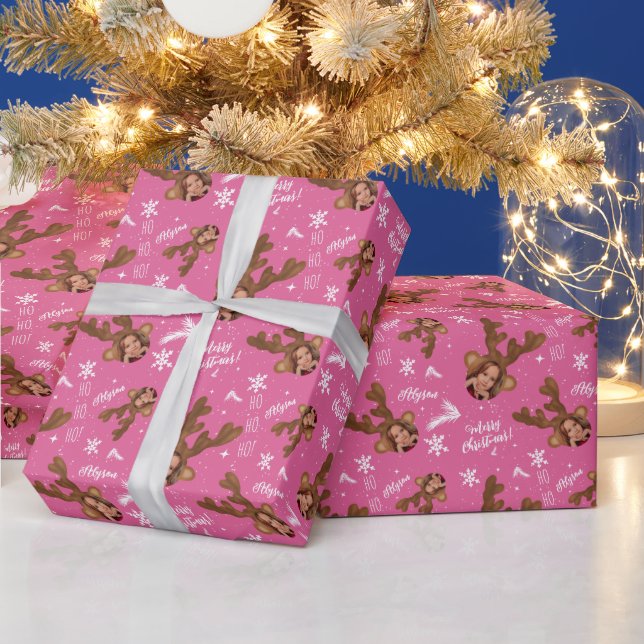 Papel De Presente Diversão alegre da ilustração da festa de Natal (Feriados)