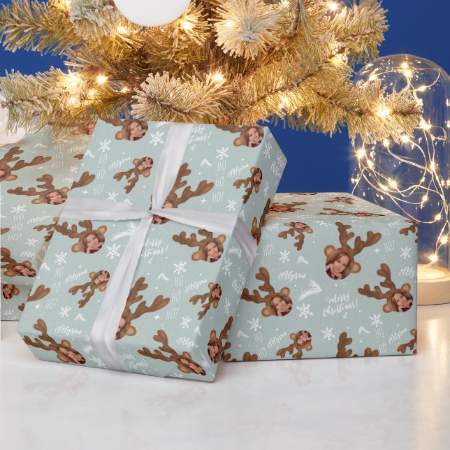 Papel De Presente Diversão alegre da ilustração da festa de Natal (Feriados)