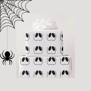 Papel De Presente Diversão, assustador, cara fantasma para o Hallowe