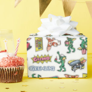 Papel De Presente Diversão com Adesivos Gremlins™ Padrão