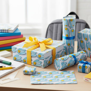 Papel De Presente Diversão de volta ao Smiley face escolar