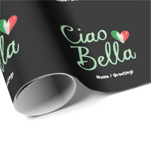 Papel De Presente Diversão italiana da bandeira e Design mágico da C