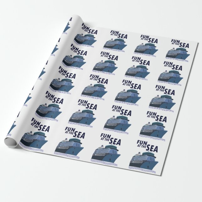 Papel De Presente Diversão No Navio de Cruzeiro (Desenrolado)