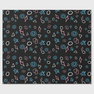 Papel De Presente Diversão repetindo padrão nas cores trans flag!