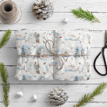 Diversão Winter Snowman Kids Cartoon Christmas Sta