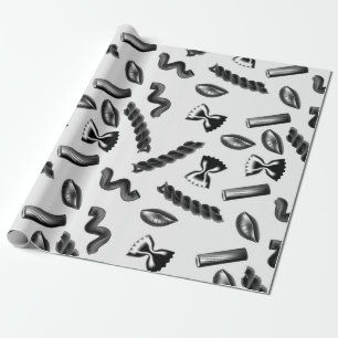 Papel De Presente Diversidade de Massa Cinza Comida Itália Amante Fo