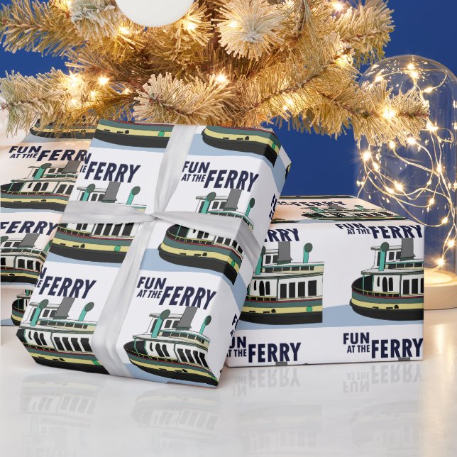 Papel De Presente Divertido Na Viagem Do Barco Ferry (Feriados)