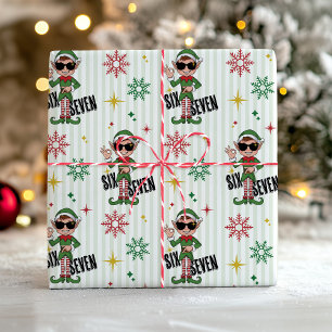 Papel De Presente Divertido Seis Sete 67 Meme Natal Elfo Humor Natal