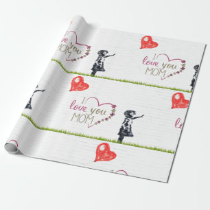 Papel De Presente Divertimento e encantamento eu te amo da mamã