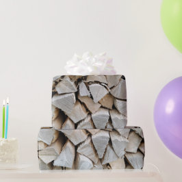 Papel De Presente Dividir a pilha de madeira